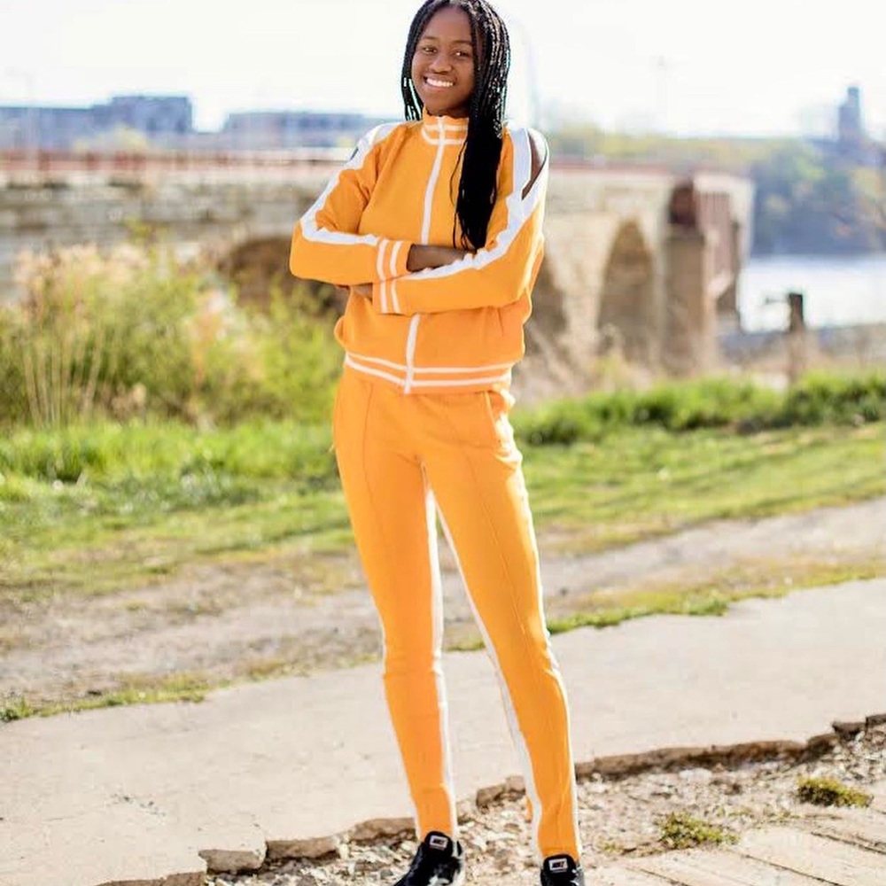 Beautiful yellow tracksuit